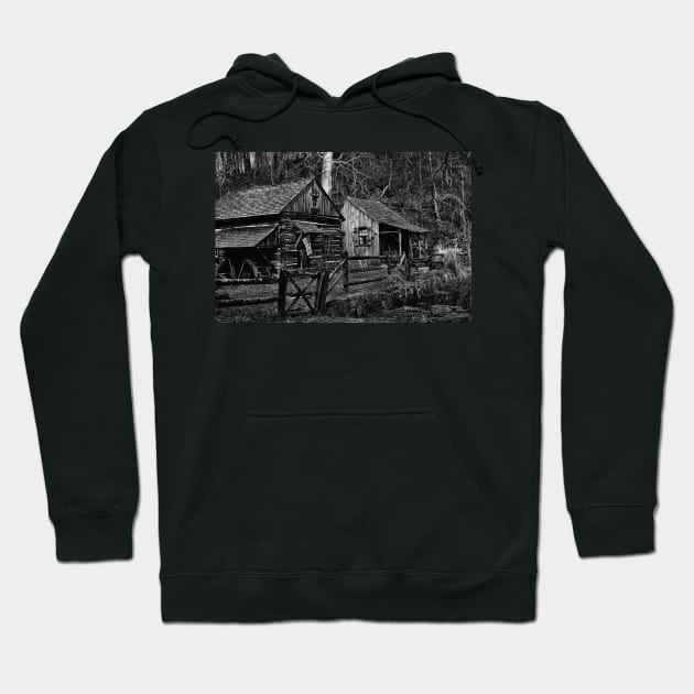 Country Living In Black And White Hoodie by JimDeFazioPhotography